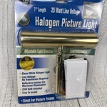 Vtg 7" Brass Colored Halogen Advent Picture Light Adjustable Swivel Head Lamp. Fixed Price $31.99.