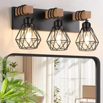 Fadimikoo 3-LIGHT Farmhouse Bathroom Vanity Fixtures, Wood Lighti. Fixed Price $52.99.