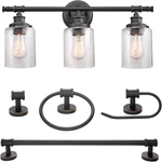 Electric 51415 Camden 5-PIECE All-in-one Bathroom Set, 3 Vanity Light With Seede. Fixed Price $174.99.