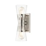 Livex Bennington Light Sconce, Nickel/clear 18172-91. Fixed Price $299.96.