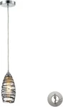 Elk Twister 1-LIGHT Mini Pendant Chrome, Sculpted Glass 31338/1. Fixed Price $99.95.