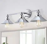 Jonathan June 26.5 In. 3-LIGHT Metal Chrome Vanity New! Quality!. Fixed Price $49.42.
