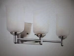 Kichler Shailene 21 In. 3-LIGHT Brushed Nickel Traditional Bathroom Vanity. Fixed Price $79.95.
