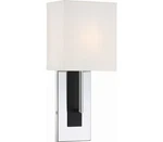 Crystorama Brent Wall Sconce, 1-LIGHT 60 Watts, Polished Nickel + Black Forged. Fixed Price $134.76.