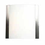 West End 10"H Led Wall Sconce - Brushed Steel Finish With Opal Glass Shade. Fixed Price $98.00.