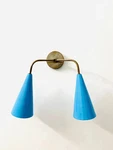 1950S Mid Century Brass Wall Sconce Italian Handmade Diabolo Bedside Lamp. Fixed Price $139.00.