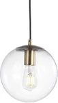 Jonathan Bleecker 1- Light Brushed Brass Gold Glass Globe Led Pendant JYL9528C. Fixed Price $31.11.
