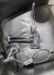Pair George Hansen Chrome Articulating Double Swing Wall Sconces. Fixed Price $500.00.