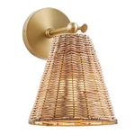 Wall Sconce In Natural Brass. Fixed Price $348.00.
