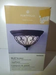 Wall Sconce Portfolio Charton Place - 0435035 Oil Rubbed Bronze Amber Glass. Fixed Price $24.99.