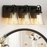 Letry Modern 3-LIGHT Vanity Bathroom 21.4" E26 Glass Shade Metal Wall Lamp. Fixed Price $65.28.