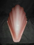 Antique Xlg Art Deco Quoizel Frosted Pink Glass Slip Shade 13" Long. Fixed Price $99.99.