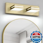 Okeli 2 Lights Bathroom Vanity Fixtures Gold Led Dimmable Ove. Fixed Price $97.02.