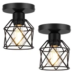 Fadimikoo 2-PACK Farmhouse Semi Flush Mount Ceiling Light, Black Hallway Ligh.... Fixed Price $41.73.