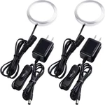 Single Under Cabinet Led Puck Light, 2 Lights & Adapters, Daylight. Fixed Price $29.79.