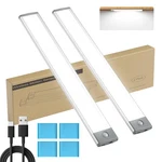 Lepotec 2 Pack Under Cabinet Lighting 54 Led Motion Sensor Rechargeable Wireless. Fixed Price $45.48.