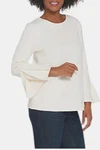New Beautiful Martha Stewart Ponte Knit Top With Bracelet Bell Sleeves Ivory 2X. Fixed Price $14.99.