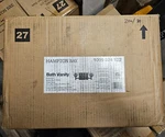 Hampton Bay 15 In. Wakefield 2-LIGHT Matte Black Vanity With Clear Glass. Fixed Price $50.00.