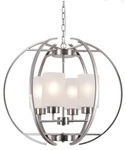 Bozo 24" Globe Brushed Nickel Chandeliers Modern Foyer Lighting.... Fixed Price $190.00.