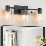 3-LIGHT Matte Black Wall Sconces For Bathroom, Modern Vanity Fixtures O.... Fixed Price $49.50.