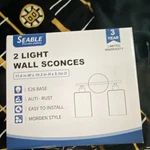 Seable Light Wall Sconce Matte Black Or Brushed Nickel E26 Easy Install. Fixed Price $17.50.