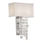 Allegri Vermeer 2 Light 19" Wall Bracket, Chrome/firenze Clear Crystal - 11190. Fixed Price $790.00.