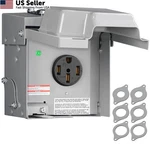 Wilawels Amp Rv Power Outlet Box, 125/250V Nema 14-50R, Gray. Fixed Price $48.66.