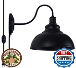 Lightess Dimmable Wall Sconce Plug In, Industrial Farmhouse With Dimmer. Fixed Price $74.00.