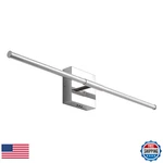 Jonathan 28 Chrome Modern Dimmable Integrated Led Wall Sconce Metal Vanity. Fixed Price $119.52.