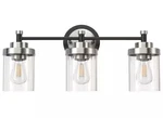 Merra 18 In. 3-LIGHT Black And Nickel Modern Dimmable Vanity With Shade. Fixed Price $44.99.