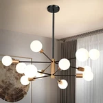 10-LIGHT Sputnik Chandelier, Black Gold Chandeliers Pendant Lighting. Fixed Price $229.47.
