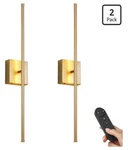 Kartoosh Battery Gold Wall Sconce Set Of 2, Remote, Dimmable Led, 28.3 In. Fixed Price $68.00.