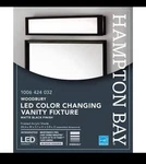 Hampton Bay Woodbury 24.6" Matte Black Led Vanity Light W/ Frosted Acrylic Shade. Fixed Price $61.74.