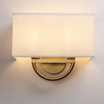 Jimubeam Industrial 2-LIGHTS Wall Sconce Fixtures With White Textile Shade,. Fixed Price $40.00.