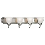 Progress Lighting 30" Brushed Nickel Vanity With Etched Glass P300075-009. Fixed Price $64.99.