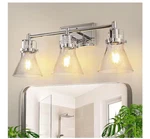 Yansun 22 In. 3-LIGHT Brushed Nickel Vanity For Bathroom. Fixed Price $63.92.