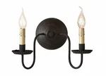 Classic Primitive Double Candlesticks Ashford Wall Sconce In Black Over Red. Fixed Price $188.95.