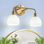 Vivihobb Gold Bathroom 2-LIGHT, Brass+white. Fixed Price $77.99.