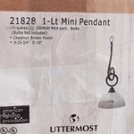 Uttermost 21828 Omega 28" White Gold Ribbed Pendant Ceiling Light Dweled. Fixed Price $284.99.