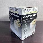 Catalina Lighting Outdoor Wall Bright Brass Clear Jelly Jar Shade Vtg Nos. Fixed Price $12.99.