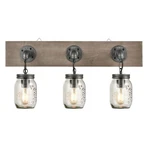 Rustic Bathroom Vanity Fixtures Farmhouse 3-LIGHT Mason Jar Wall Sconce Woo.... Fixed Price $152.60.