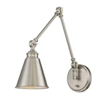 Pair Of Savoy House Morland 1LT Adjustable Wall Sconces, Nickel 9-961CP-1-109. Fixed Price $300.00.