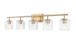 Z-lite 7515-5V Landon Light 42"W Vanity Gold. Fixed Price $368.00.