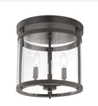 Savoy House 6-1043-3-13, Penrose 3-LIGHT Semi-flush, English Bronze. Fixed Price $74.00.