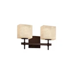 Justice Design Union 2 Lt Bath Bar, Rect, Dk Brz, Clouds, Incan. Fixed Price $264.00.