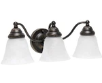Nuvo Empire Light 21" Vanity W/ Alabaster Glass Bell Shades 60-346. Fixed Price $39.99.