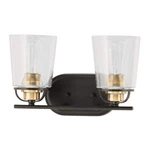 Inspiration 14 In. 2-LIGHT Antique Bronze Bathroom Vanity By Progress L.. Fixed Price $59.90.
