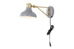 Jonathan Lynn 15 In. Swing Arm 1-LIGHT Grey/brass Gold Usb Led Wall Sconce. Fixed Price $37.99.