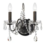 Crystorama Butler 2-LT Crystal Sconce, Bronze, Swarovski Strass 3022-EB-CL-S. Fixed Price $474.99.