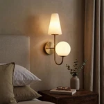 Elegant Wall Lamp With Milky White Glass Shade Double-headed Sconce E12BASE. Fixed Price $79.99.